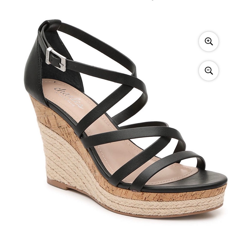 Leawood Espadrille Wedge Sandals Black